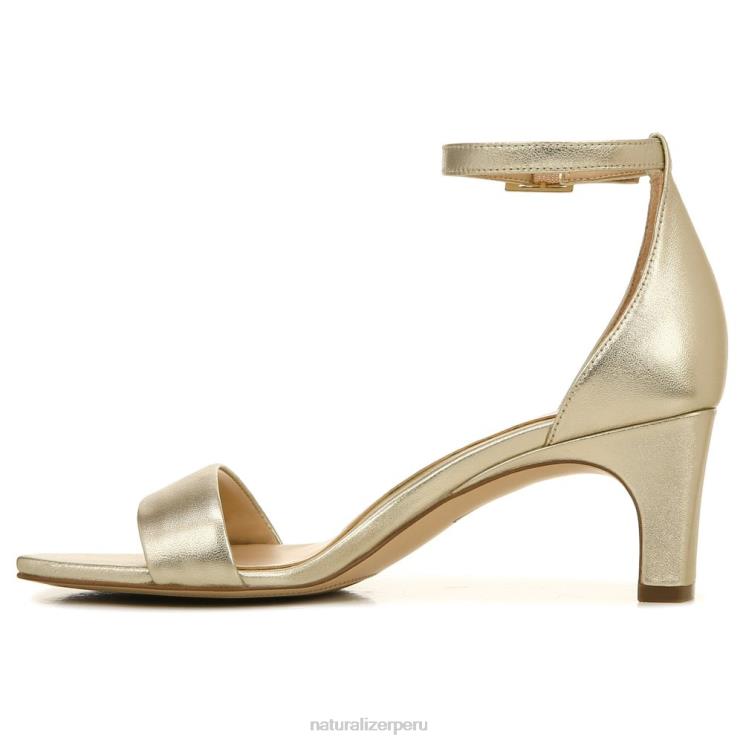 mujer Naturalizer cuero dorado claro sandalia de vestir iriss 27 edit RTZ4T119 - Imagen 3