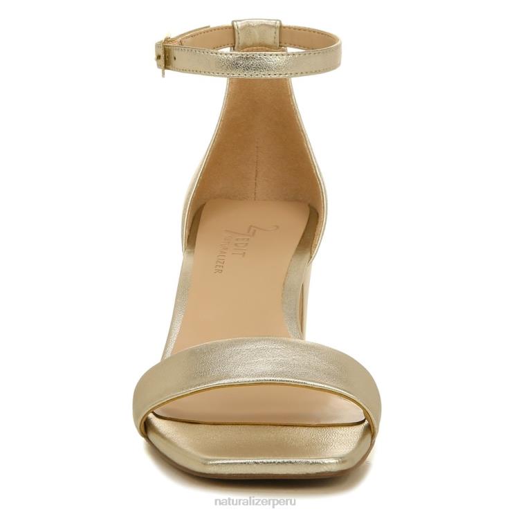 mujer Naturalizer cuero dorado claro sandalia de vestir iriss 27 edit RTZ4T119 - Imagen 5