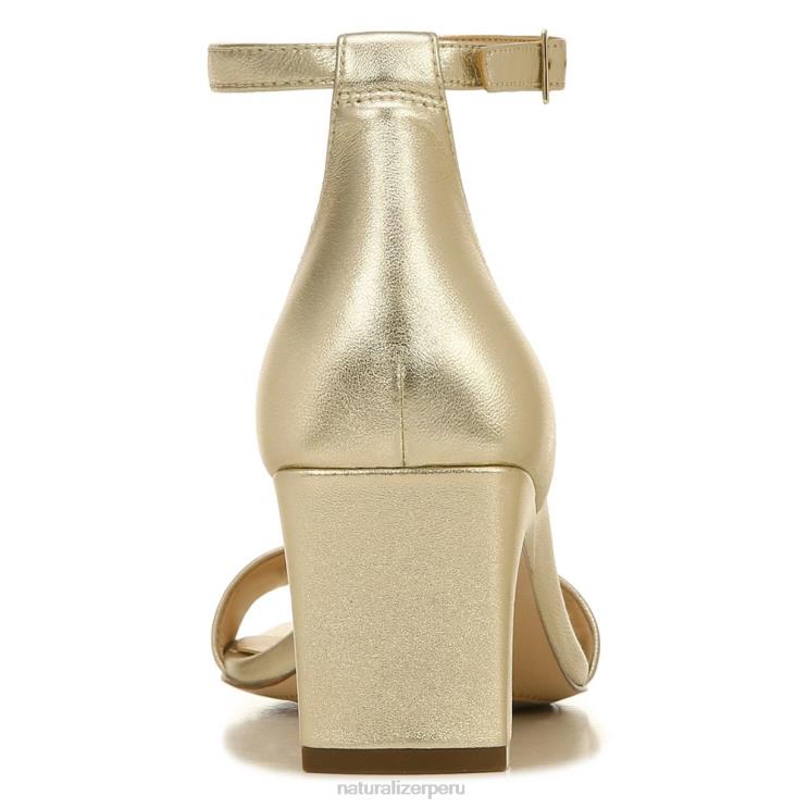 mujer Naturalizer cuero dorado claro sandalia de vestir iriss 27 edit RTZ4T119 - Imagen 6
