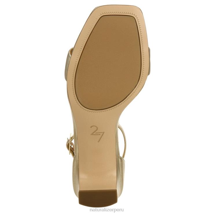 mujer Naturalizer cuero dorado claro sandalia de vestir iriss 27 edit RTZ4T119 - Imagen 7