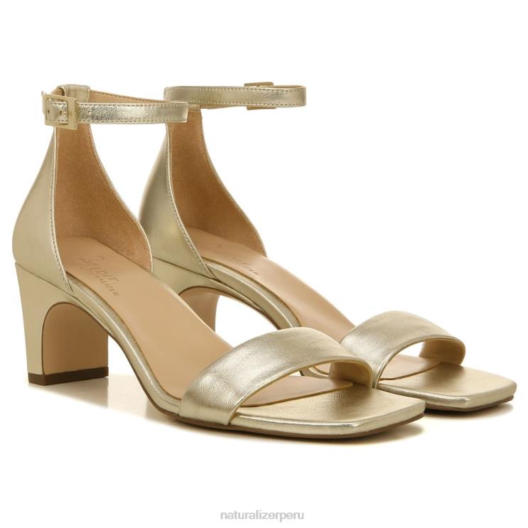 mujer Naturalizer cuero dorado claro sandalia de vestir iriss 27 edit RTZ4T119 - Imagen 1
