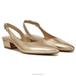 mujer Naturalizer cuero dorado oscuro bancos puntiagudos planos RTZ4T87