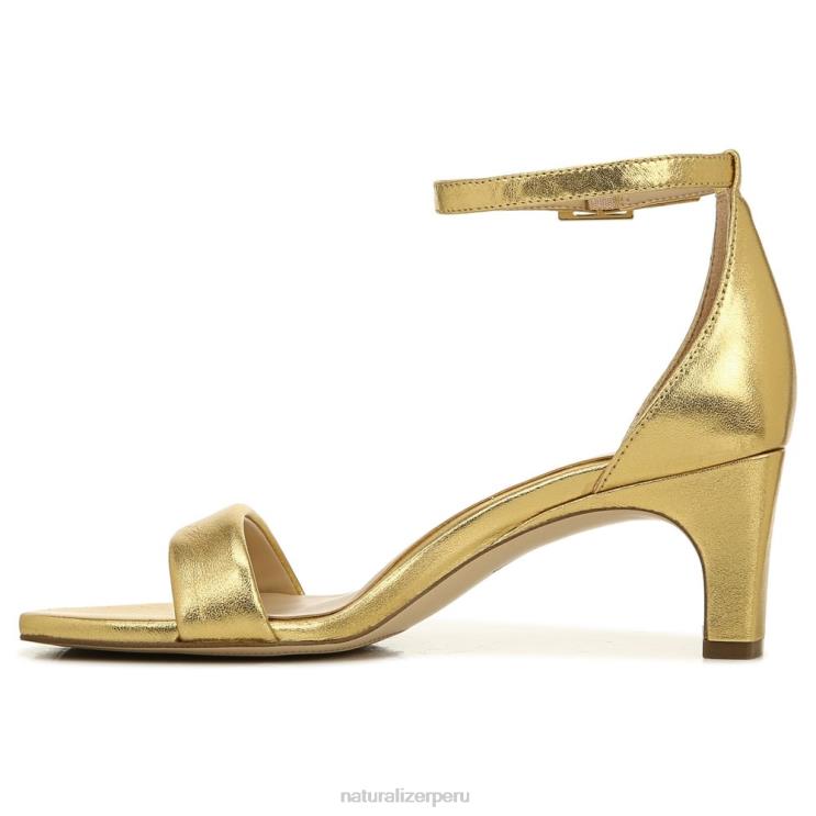 mujer Naturalizer cuero dorado sandalia de vestir iriss 27 edit RTZ4T115 - Imagen 3
