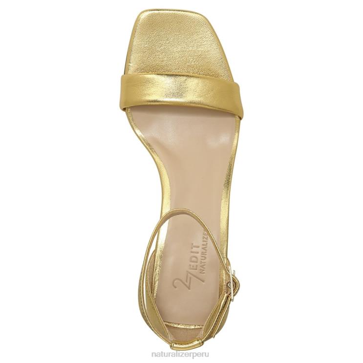 mujer Naturalizer cuero dorado sandalia de vestir iriss 27 edit RTZ4T115 - Imagen 4