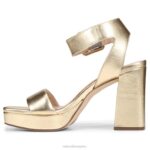 mujer Naturalizer cuero dorado sandalia de vestir jaselle 27 edit RTZ4T216 - Imagen 3