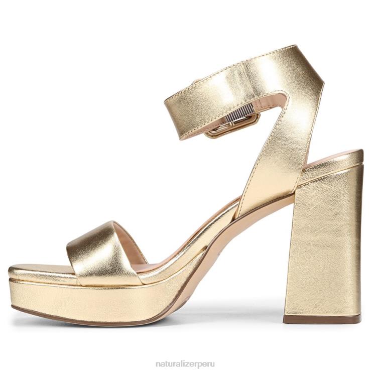 mujer Naturalizer cuero dorado sandalia de vestir jaselle 27 edit RTZ4T216 - Imagen 3