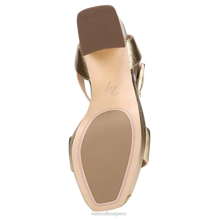 mujer Naturalizer cuero dorado sandalia de vestir jaselle 27 edit RTZ4T216 - Imagen 7