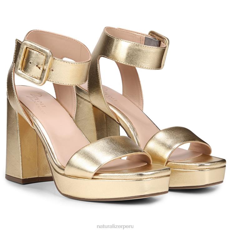 mujer Naturalizer cuero dorado sandalia de vestir jaselle 27 edit RTZ4T216 - Imagen 1