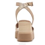 mujer Naturalizer cuero dorado suave sandalia con cuña brynn RTZ4T363 - Imagen 6