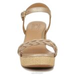 mujer Naturalizer cuero dorado suave sandalia pandora RTZ4T340 - Imagen 5