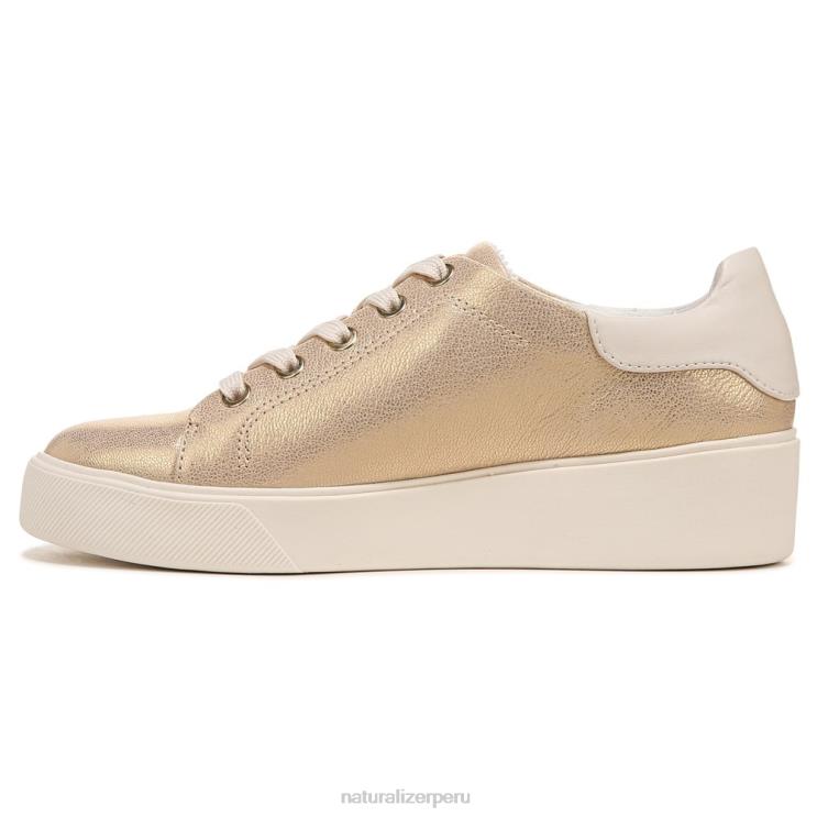 mujer Naturalizer cuero dorado tenis morrison 2.0 con cordones RTZ4T94 - Imagen 3
