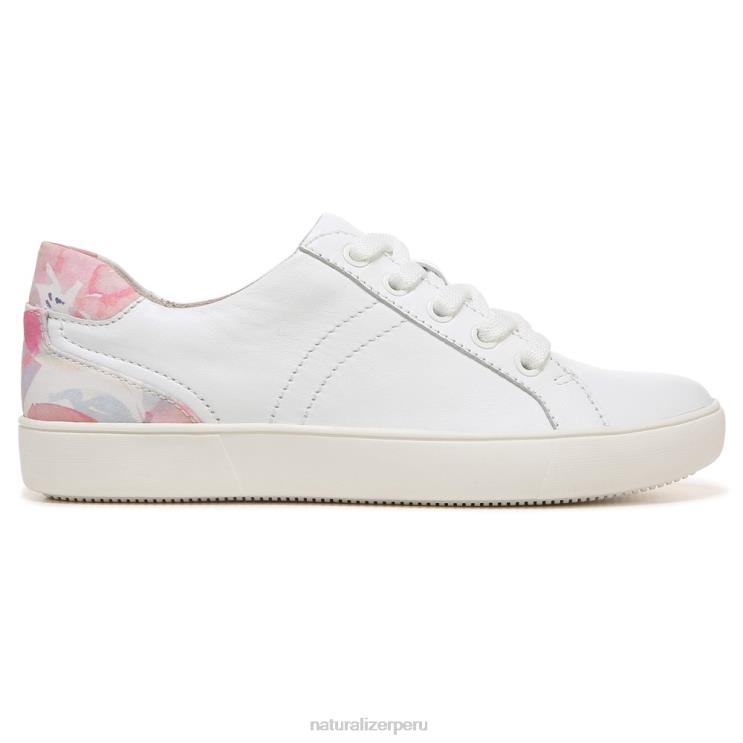 mujer Naturalizer cuero floral blanco/rosa zapatilla morrison RTZ4T235 - Imagen 2