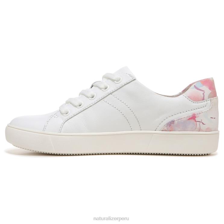mujer Naturalizer cuero floral blanco/rosa zapatilla morrison RTZ4T235 - Imagen 3