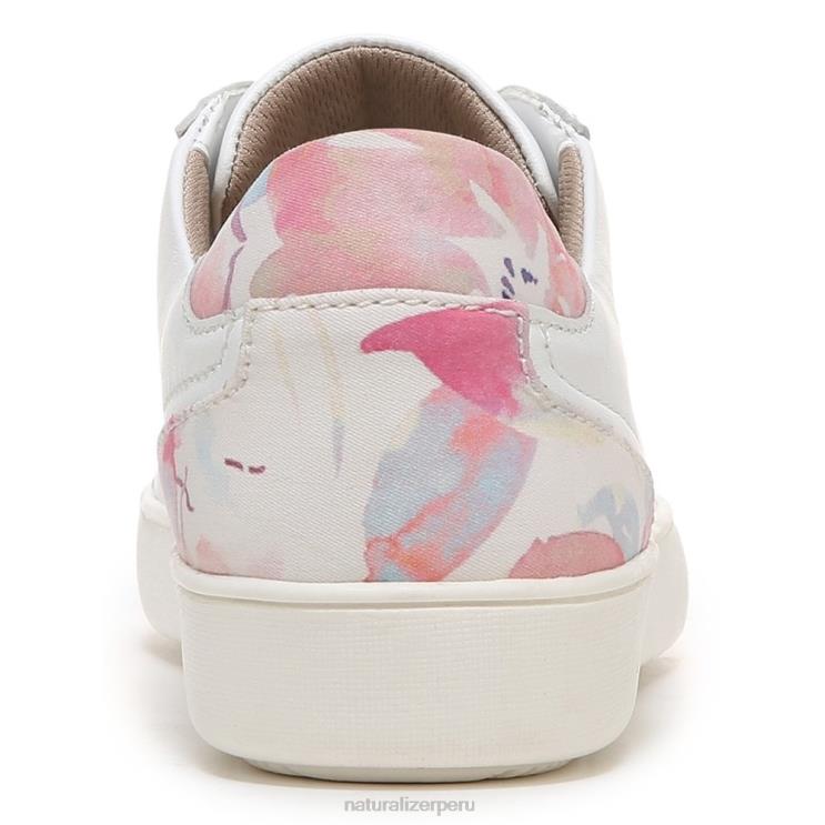 mujer Naturalizer cuero floral blanco/rosa zapatilla morrison RTZ4T235 - Imagen 6