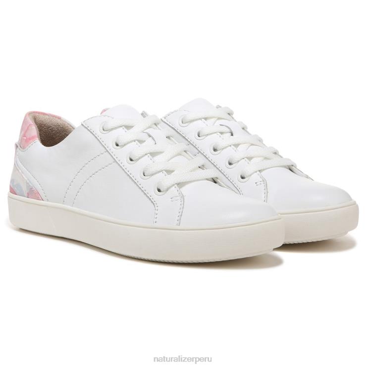 mujer Naturalizer cuero floral blanco/rosa zapatilla morrison RTZ4T235 - Imagen 1