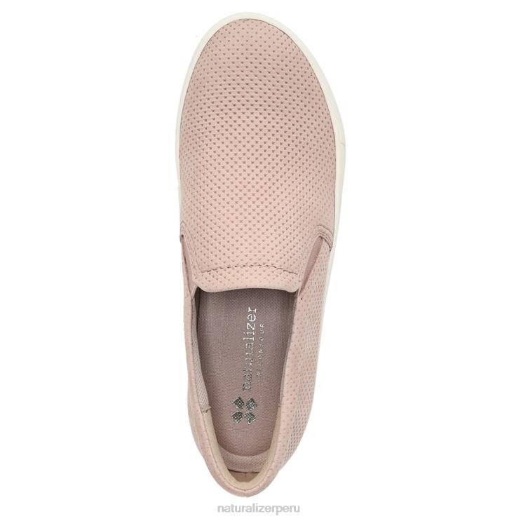 mujer Naturalizer cuero malva marianne slip en la zapatilla de deporte RTZ4T512 - Imagen 4