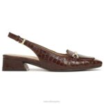 mujer Naturalizer cuero marron bruno zapatos planos lindsey con tira trasera RTZ4T58 - Imagen 2