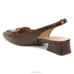 mujer Naturalizer cuero marron bruno zapatos planos lindsey con tira trasera RTZ4T58 - Imagen 8