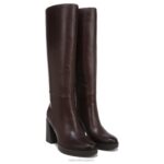 mujer Naturalizer cuero marrón chocolate bota de pantorrilla ancha gen n align RTZ4T629
