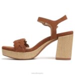 mujer Naturalizer cuero marrón té inglés sandalia pandora RTZ4T338 - Imagen 3