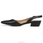 mujer Naturalizer cuero negro bancos puntiagudos planos RTZ4T82 - Imagen 3