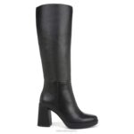 mujer Naturalizer cuero negro bota alta hasta la rodilla gen n align RTZ4T373 - Imagen 2