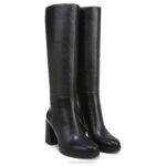 mujer Naturalizer cuero negro bota alta hasta la rodilla gen n align RTZ4T373