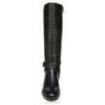 mujer Naturalizer cuero negro bota de montar rena de pantorrilla ancha RTZ4T253 - Imagen 5