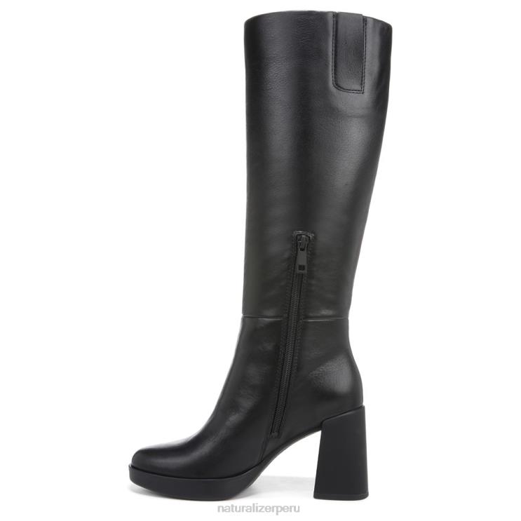 mujer Naturalizer cuero negro bota de pantorrilla ancha gen n align RTZ4T630 - Imagen 3