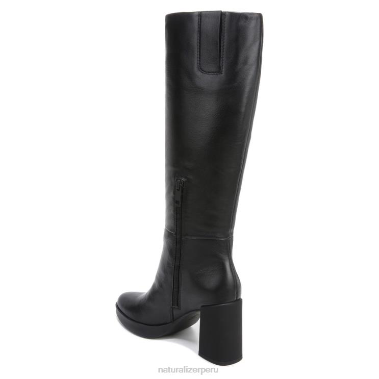 mujer Naturalizer cuero negro bota de pantorrilla ancha gen n align RTZ4T630 - Imagen 8