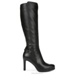 mujer Naturalizer cuero negro bota de vestir de pantorrilla ancha tai RTZ4T686 - Imagen 2