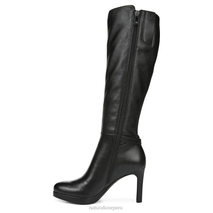 mujer Naturalizer cuero negro bota de vestir de pantorrilla ancha tai RTZ4T686 - Imagen 3
