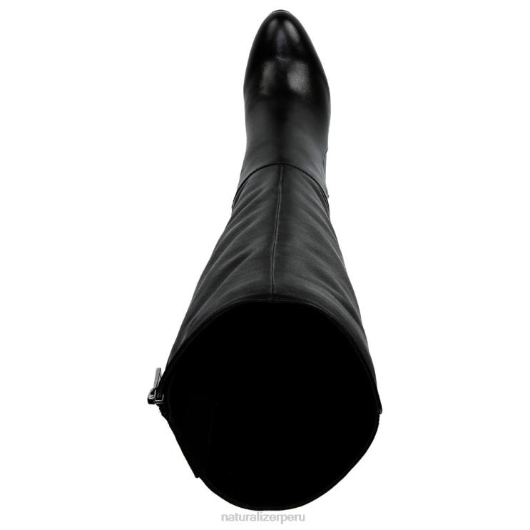 mujer Naturalizer cuero negro bota de vestir de pantorrilla ancha tai RTZ4T686 - Imagen 4