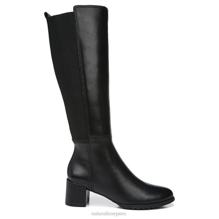 mujer Naturalizer cuero negro bota impermeable hasta la rodilla brent RTZ4T240 - Imagen 2