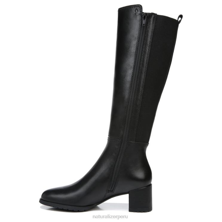 mujer Naturalizer cuero negro bota impermeable hasta la rodilla brent RTZ4T240 - Imagen 3