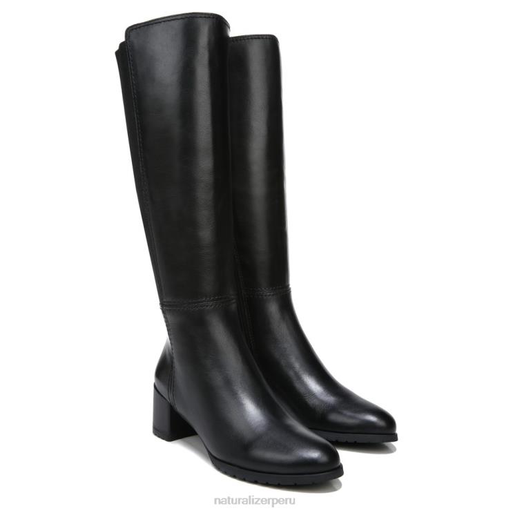mujer Naturalizer cuero negro bota impermeable hasta la rodilla brent RTZ4T240 - Imagen 1