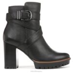 mujer Naturalizer cuero negro bota lira RTZ4T656 - Imagen 2