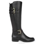 mujer Naturalizer cuero negro botas hasta la rodilla jessie RTZ4T277 - Imagen 2