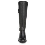 mujer Naturalizer cuero negro botas hasta la rodilla jessie RTZ4T277 - Imagen 5