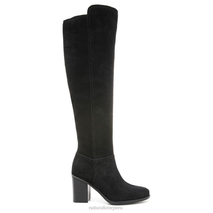 mujer Naturalizer cuero negro botas por encima de la rodilla kyrie RTZ4T284 - Imagen 2