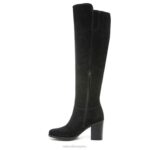 mujer Naturalizer cuero negro botas por encima de la rodilla kyrie RTZ4T284 - Imagen 3