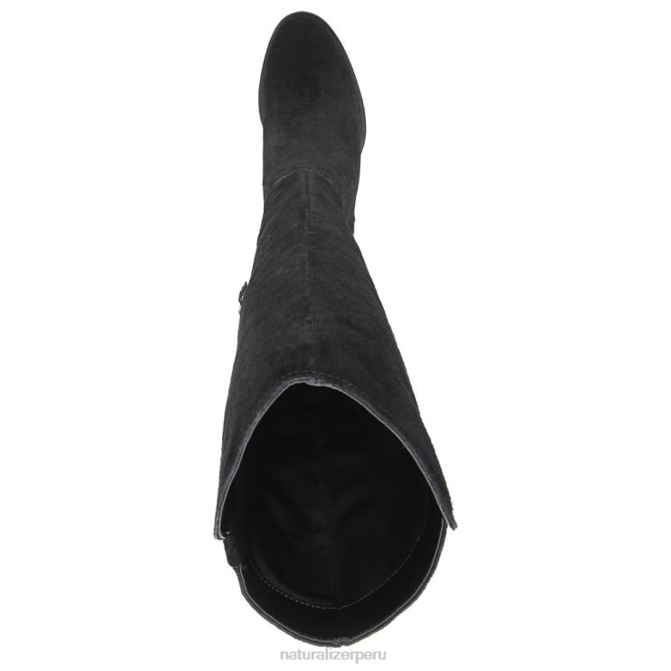 mujer Naturalizer cuero negro botas por encima de la rodilla kyrie RTZ4T284 - Imagen 4