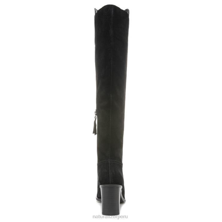 mujer Naturalizer cuero negro botas por encima de la rodilla kyrie RTZ4T284 - Imagen 6