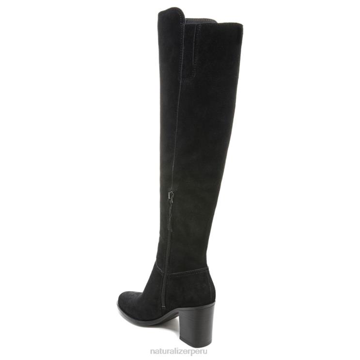 mujer Naturalizer cuero negro botas por encima de la rodilla kyrie RTZ4T284 - Imagen 8