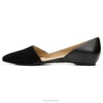 mujer Naturalizer cuero negro/gamuza piso samantha d'orsay RTZ4T242 - Imagen 3