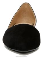 mujer Naturalizer cuero negro/gamuza piso samantha d'orsay RTZ4T242 - Imagen 5