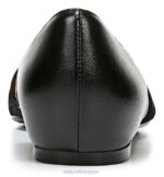 mujer Naturalizer cuero negro/gamuza piso samantha d'orsay RTZ4T242 - Imagen 6