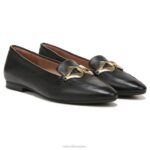 mujer Naturalizer cuero negro leala plana RTZ4T325