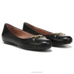 mujer Naturalizer cuero negro maxwell poco plano RTZ4T54