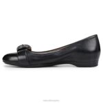 mujer Naturalizer cuero negro polly plano RTZ4T530 - Imagen 3